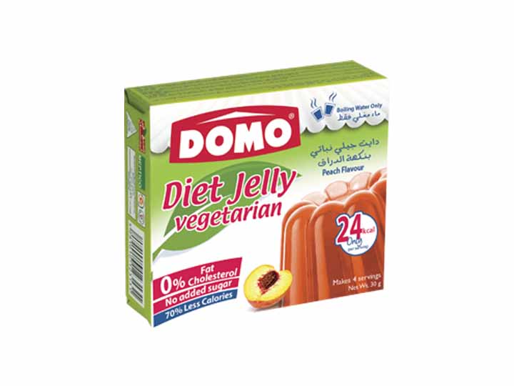 Domo Diet Jelly Vegetarian 30g |  Peach