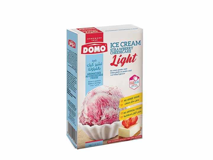 Domo Ice Cream Light 50g |  Strawberry Cheesecake