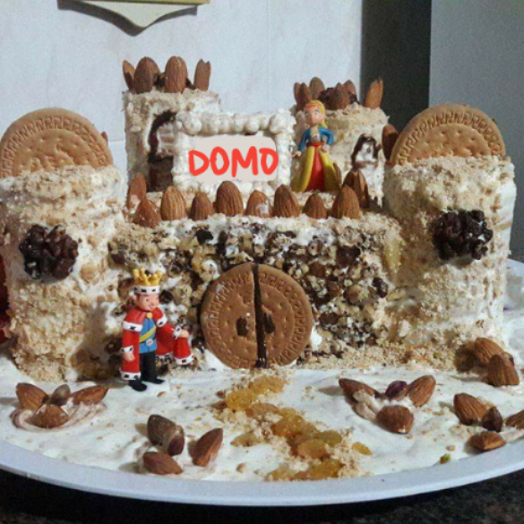 Domo cake decorated with Domo Chantilly